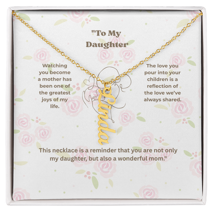 Personalized Multi-Name Vertical Necklace – Custom Engraved Jewelry Gift for Women