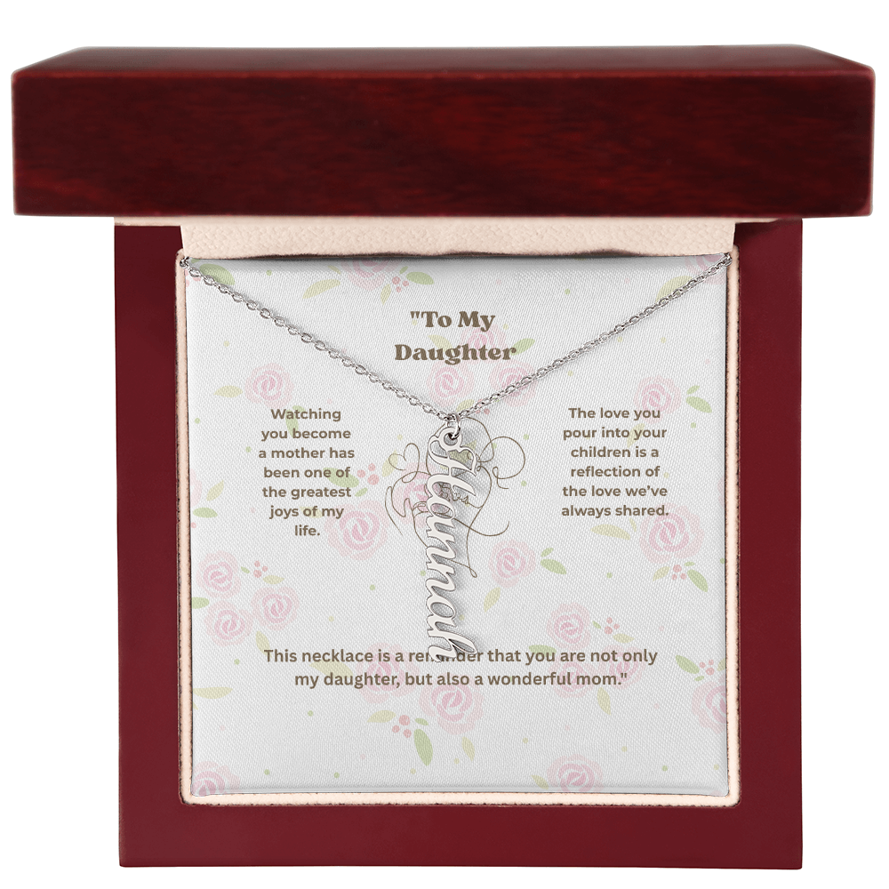 Personalized Multi-Name Vertical Necklace – Custom Engraved Jewelry Gift for Women