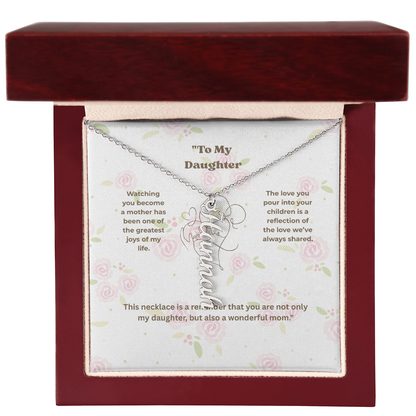 Personalized Multi-Name Vertical Necklace – Custom Engraved Jewelry Gift for Women