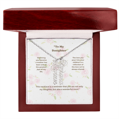 Personalized Multi-Name Vertical Necklace – Custom Engraved Jewelry Gift for Women