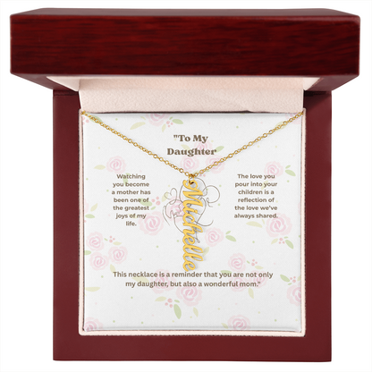 Personalized Multi-Name Vertical Necklace – Custom Engraved Jewelry Gift for Women