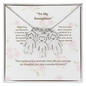 “Engraved Kid Charm Necklace with Message Card – Gift from Mother to Daughter, Meaningful Jewelry for Moms”