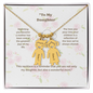 “Engraved Kid Charm Necklace with Message Card – Gift from Mother to Daughter, Meaningful Jewelry for Moms”