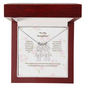 “Engraved Kid Charm Necklace with Message Card – Gift from Mother to Daughter, Meaningful Jewelry for Moms”
