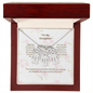 “Engraved Kid Charm Necklace with Message Card – Gift from Mother to Daughter, Meaningful Jewelry for Moms”