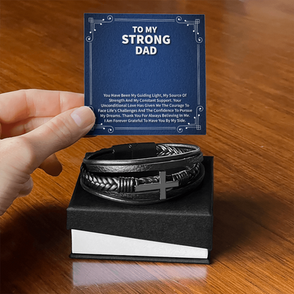 Men's Cross Bracelet – Religious Gift for  Dad, Husband, Son, or Boyfriend