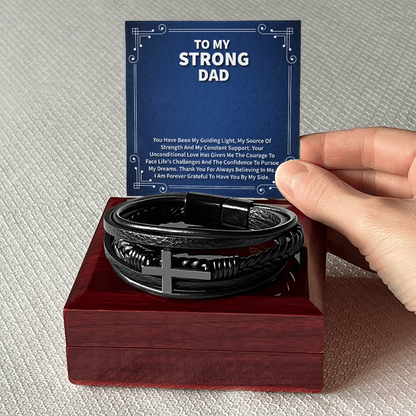 Men's Cross Bracelet – Religious Gift for  Dad, Husband, Son, or Boyfriend