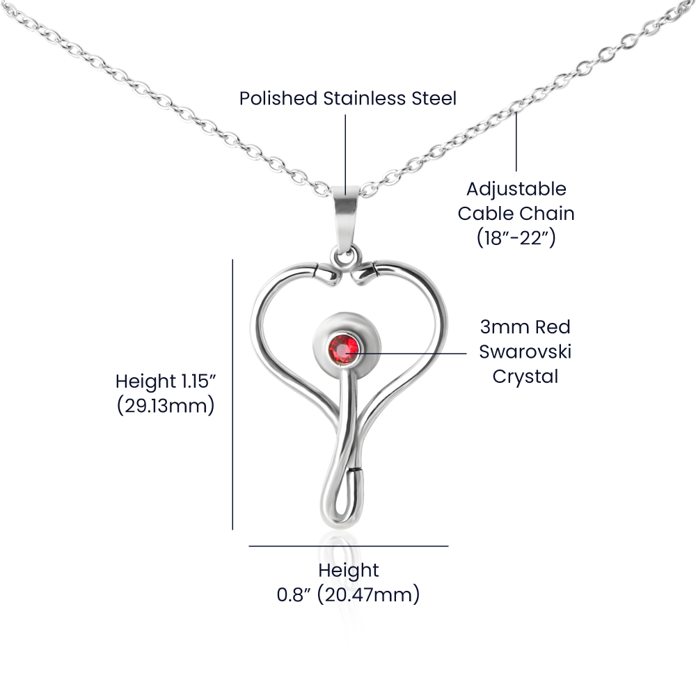 “This stethoscope necklace makes a thoughtful gift for a nurse, doctor, or graduating nursing student.”