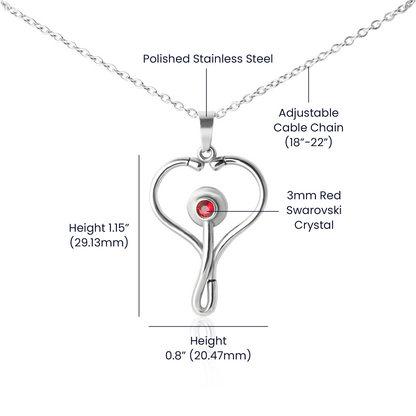 “This stethoscope necklace makes a thoughtful gift for a nurse, doctor, or graduating nursing student.”