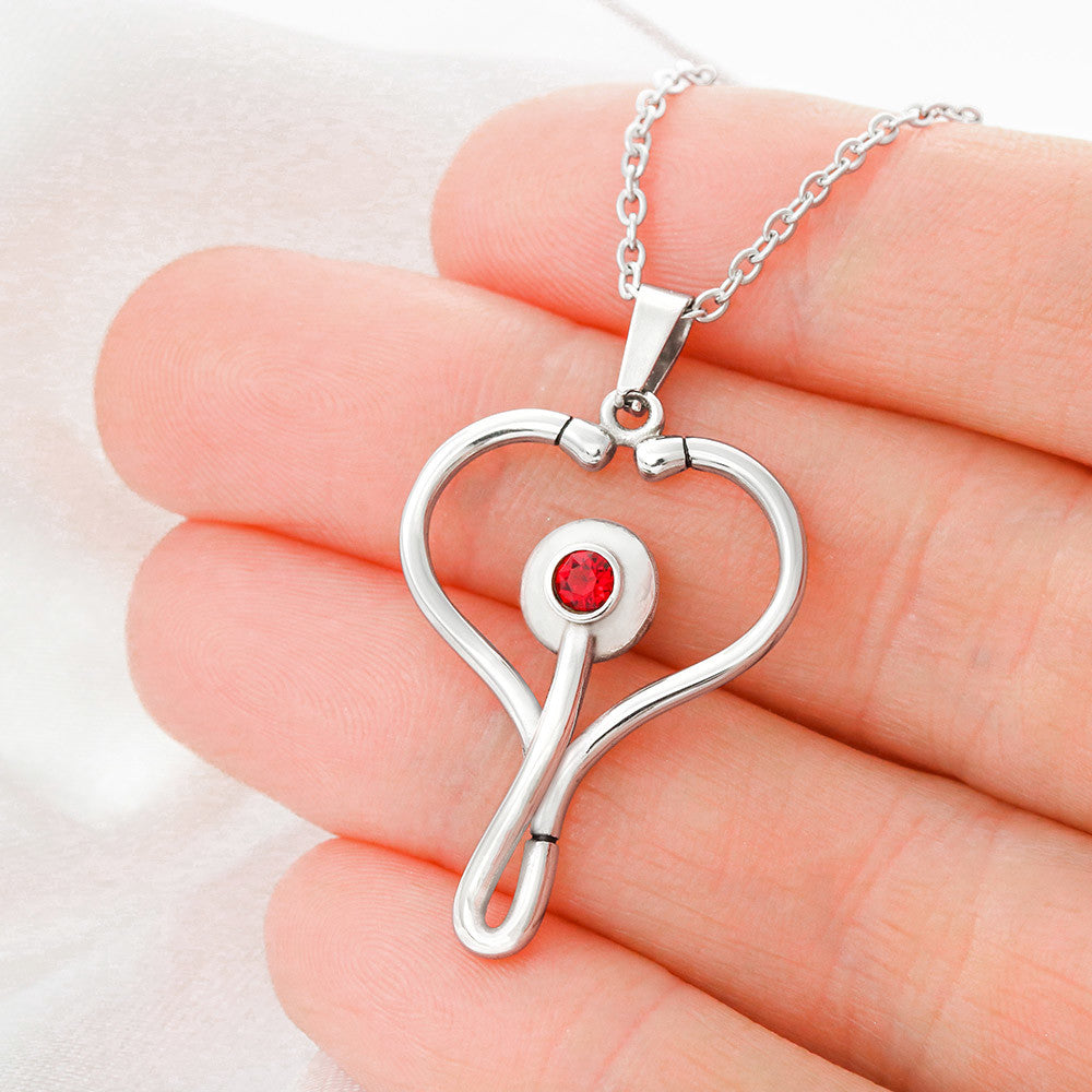 “This stethoscope necklace makes a thoughtful gift for a nurse, doctor, or graduating nursing student.”