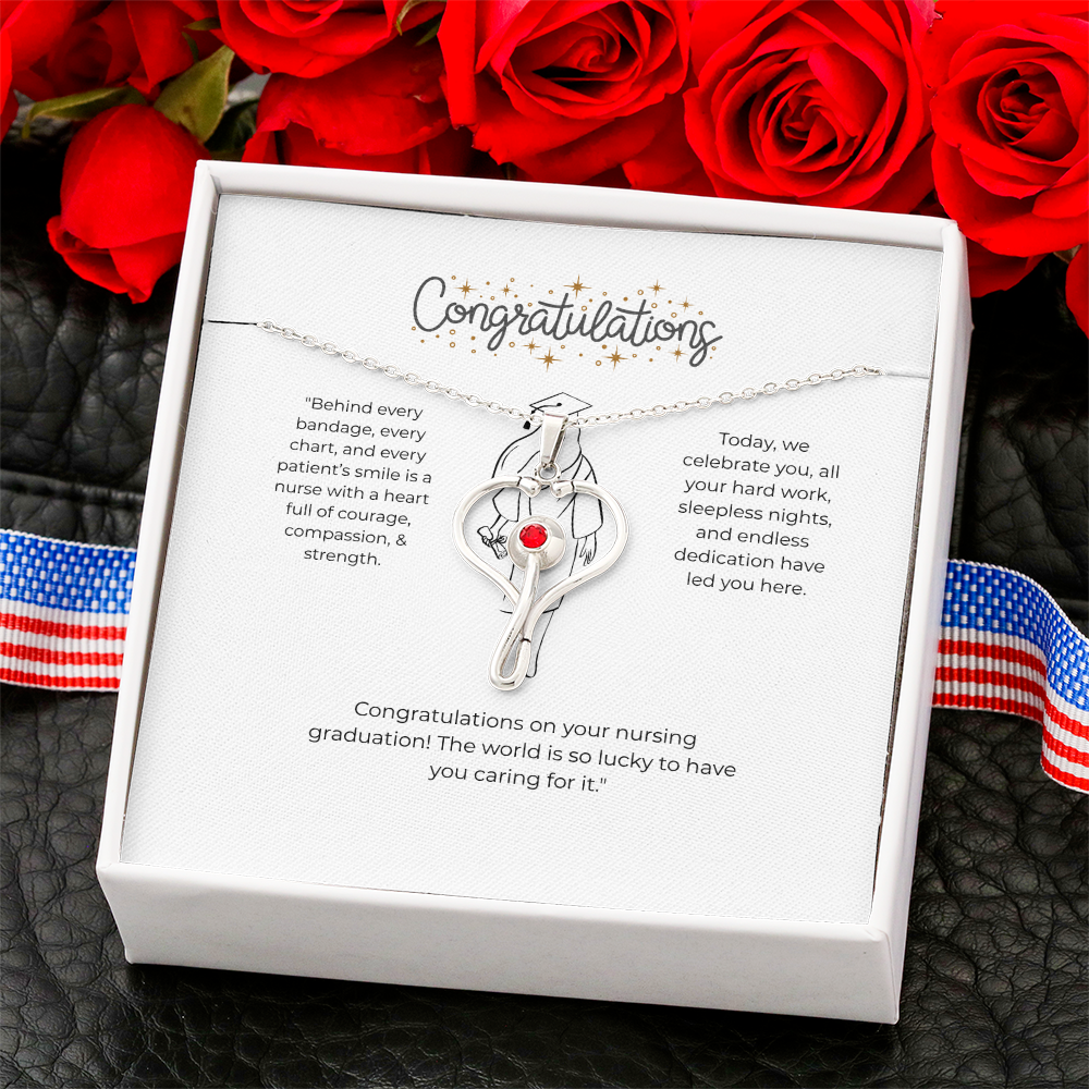 “This stethoscope necklace makes a thoughtful gift for a nurse, doctor, or graduating nursing student.”