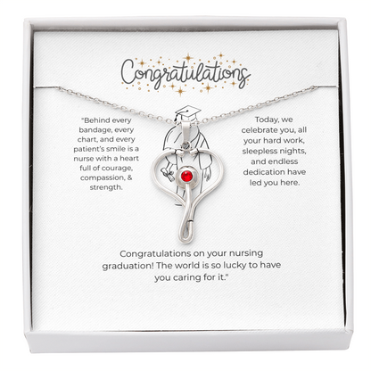 “This stethoscope necklace makes a thoughtful gift for a nurse, doctor, or graduating nursing student.”