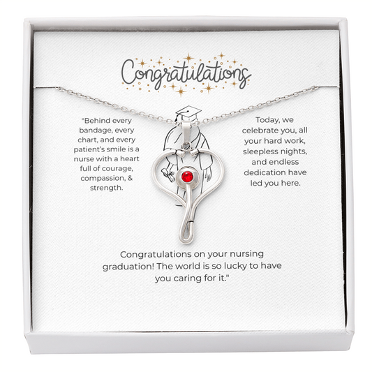 “This stethoscope necklace makes a thoughtful gift for a nurse, doctor, or graduating nursing student.”