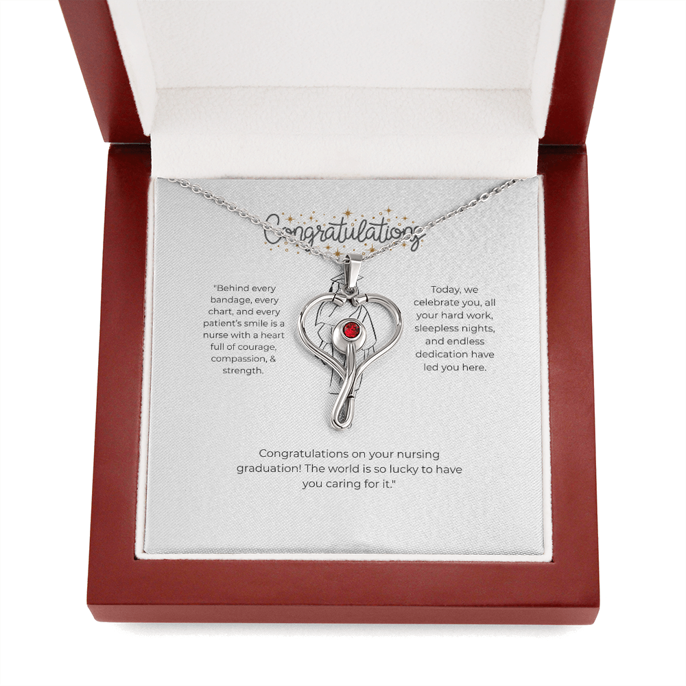 “This stethoscope necklace makes a thoughtful gift for a nurse, doctor, or graduating nursing student.”