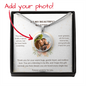 To My Grandma Personalized Photo Circle Necklace – Custom Picture Gift for Grandma