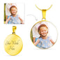 Personalized Engraved Circle Necklace – Custom Name & Message Jewelry Gift