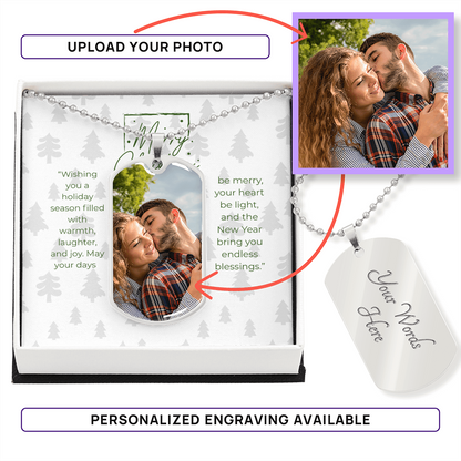 Buyer Photo Upload Dog Tag Necklace