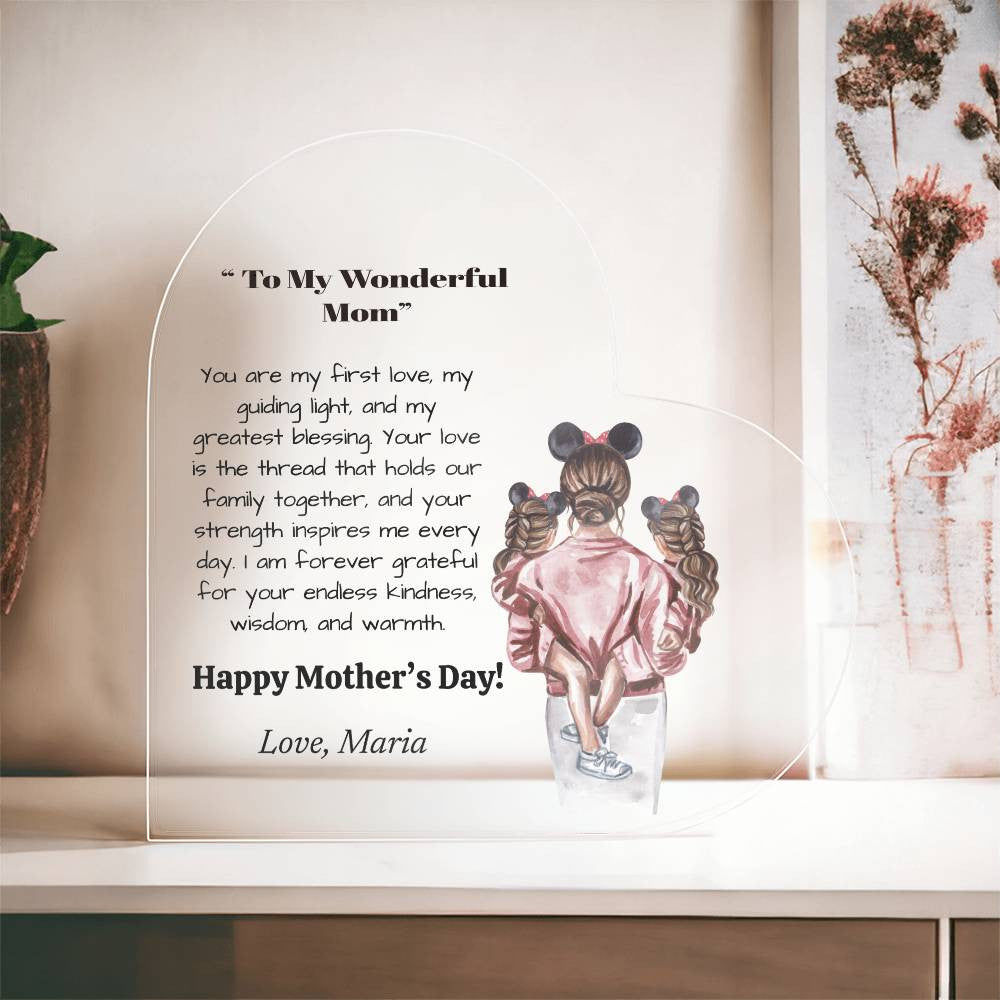 Personalized Acrylic Plaque |Mother Custom Name Sign