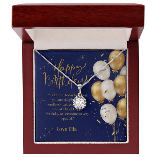 Eternal Hope Necklace Gift – Personalized Message Card Jewelry for Daughter, Wife, Mom or Friend