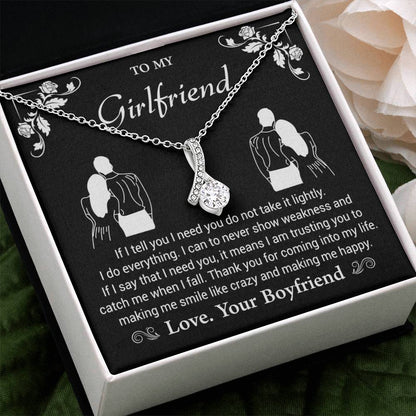 Alluring Beauty Necklace – Yellow or White Gold Pendant | Elegant Gift for Wife, Girlfriend, or Her