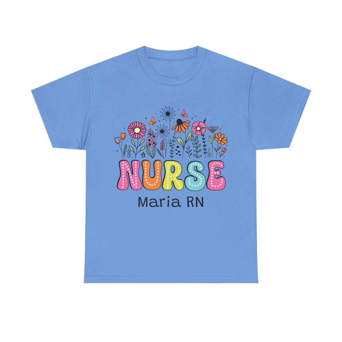 Floral Personalize Nurse T-shirt , Nurse  graduation Gift, Custom Nurse T-shirt