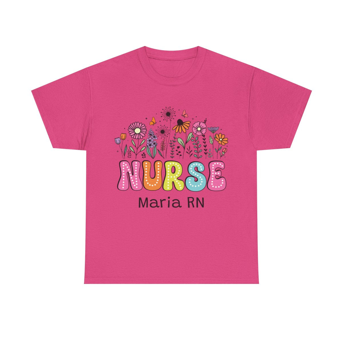 Floral Personalize Nurse T-shirt , Nurse  graduation Gift, Custom Nurse T-shirt