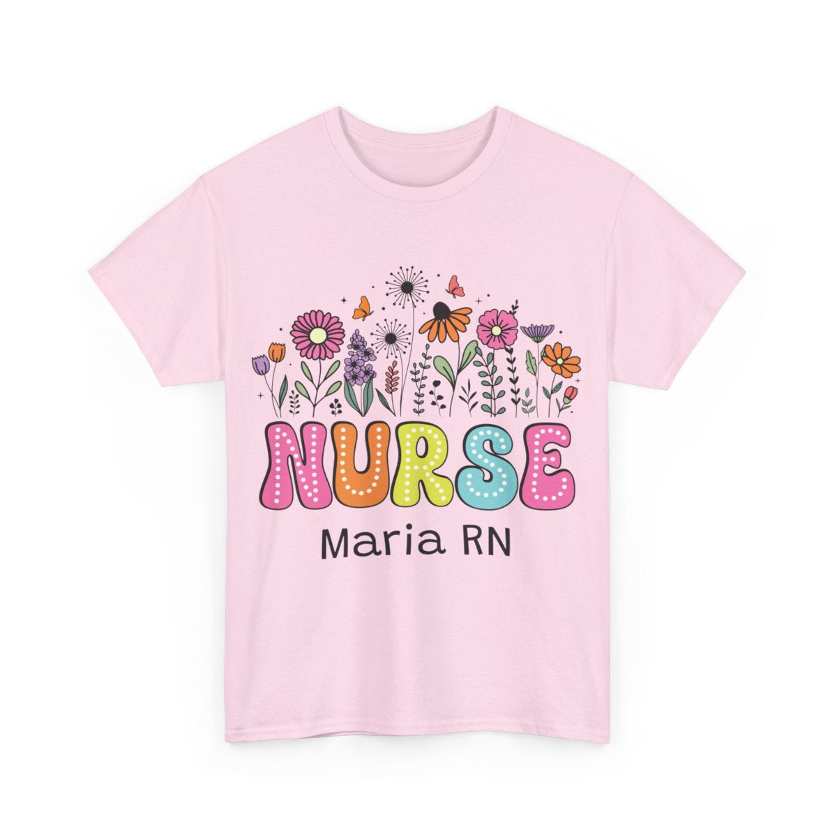 Floral Personalize Nurse T-shirt , Nurse  graduation Gift, Custom Nurse T-shirt