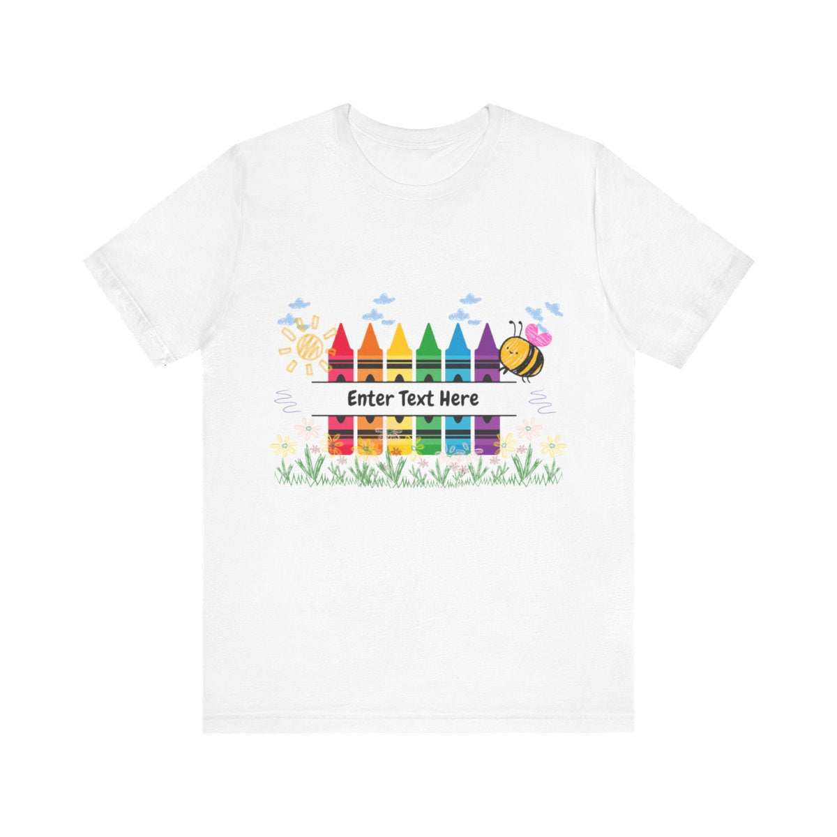 Custom teacher Crayon T-shirt, Teacher's Custom gift