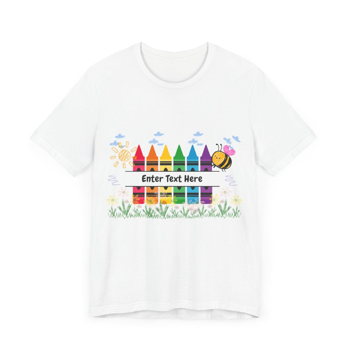 Custom teacher Crayon T-shirt, Teacher's Custom gift